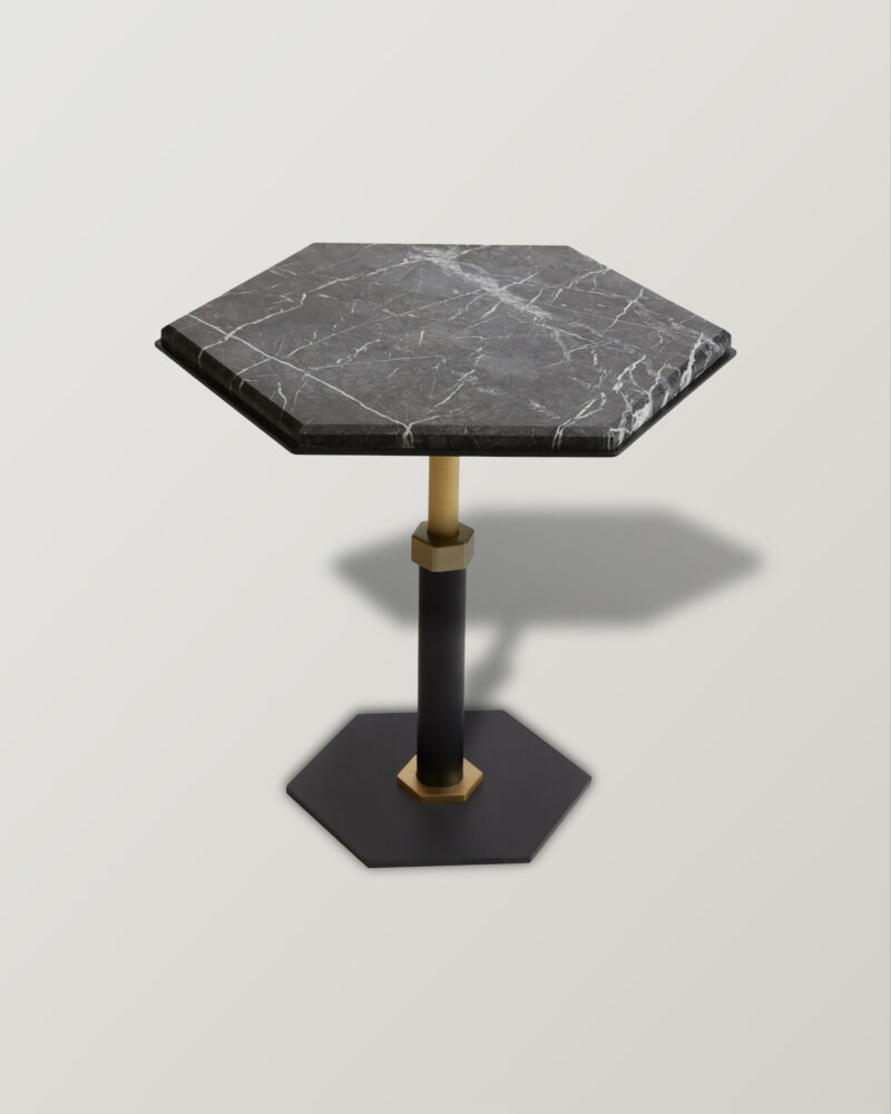 Gabriel Scott_Pedestal Hexagon Side table_Case Goods_Studio Fenice_(1.)