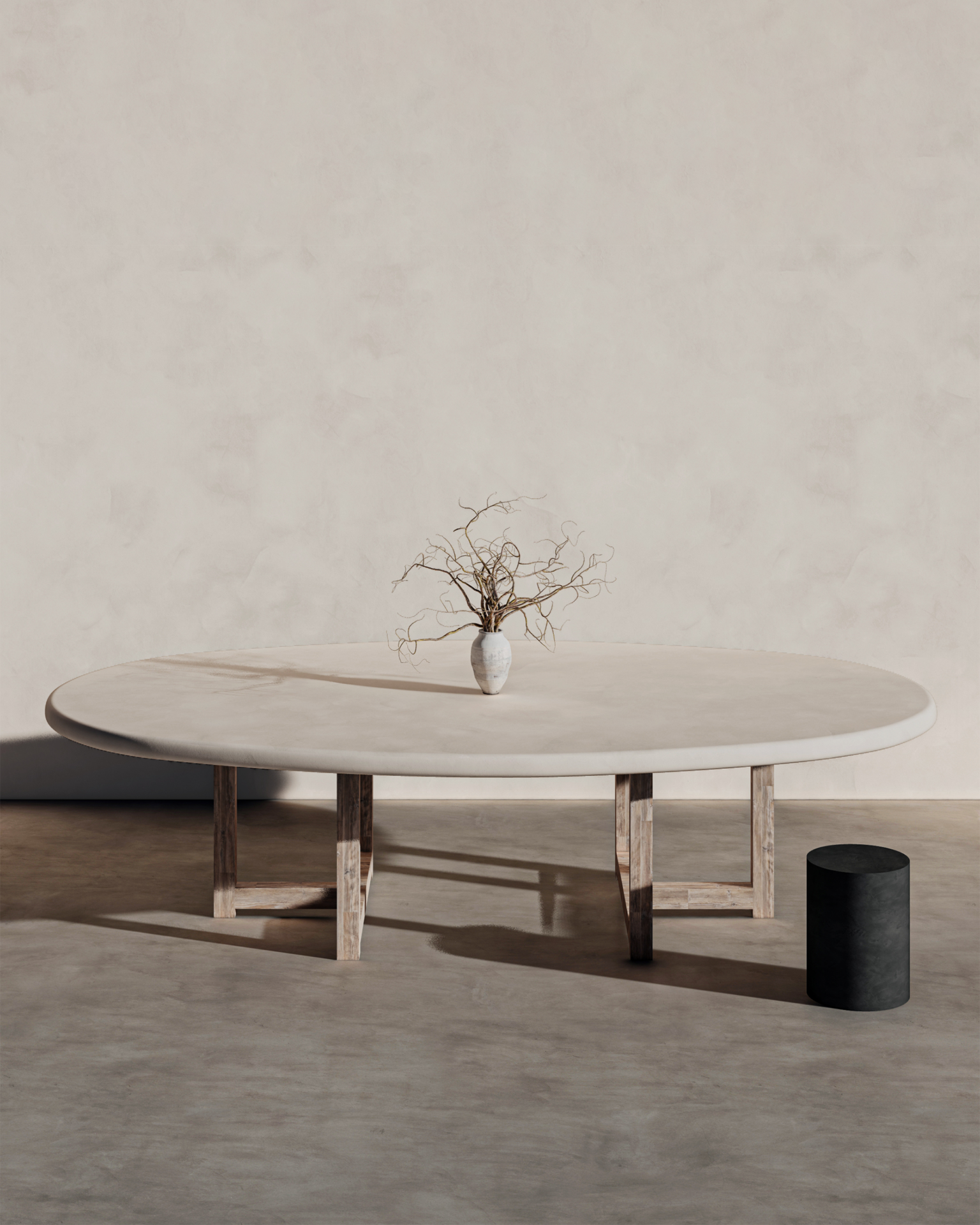 Studio Straf_Oval Dining Table With Wooden Legs_Case Goods_Studio Fenice_