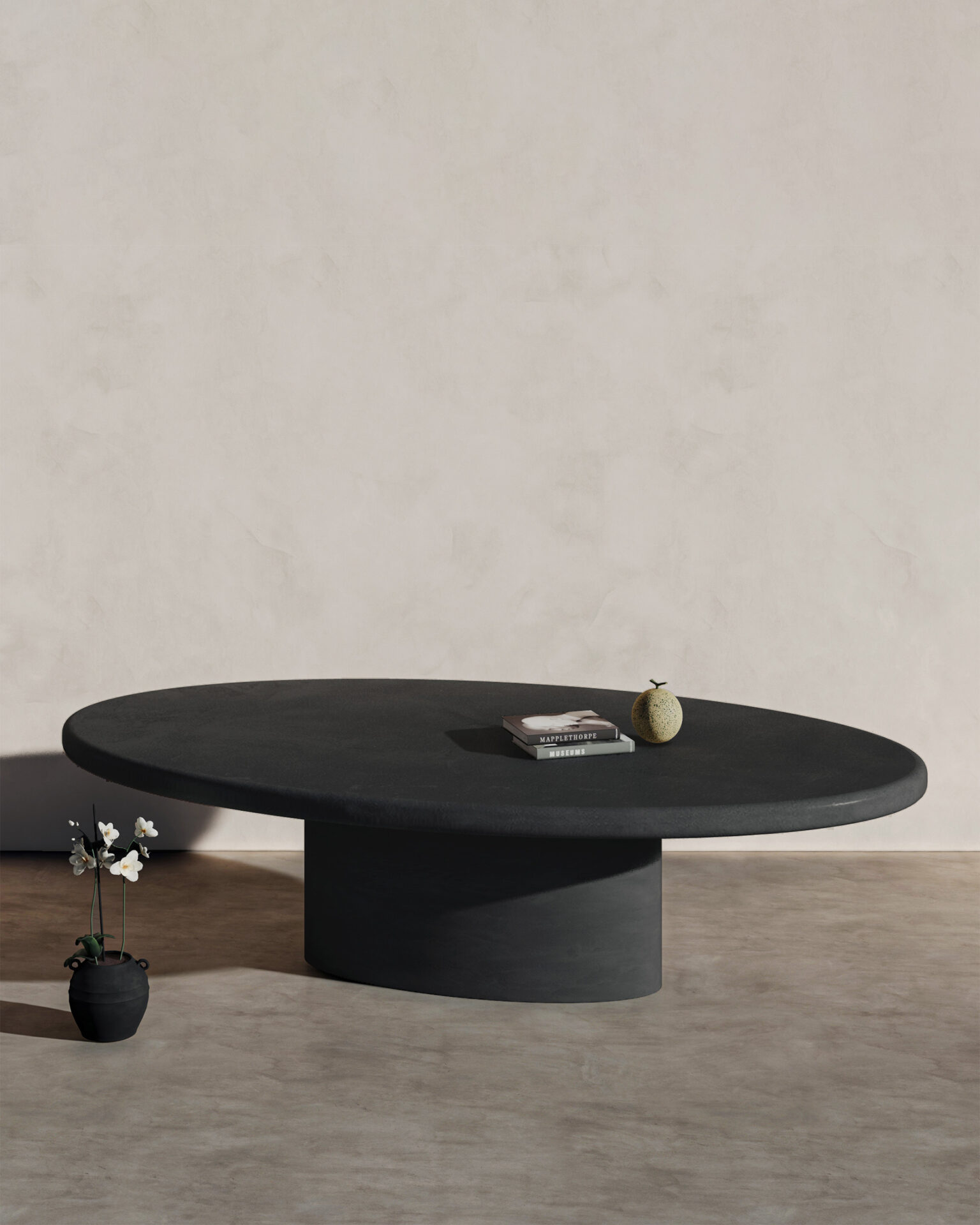 Studio Straf_Oval Dining Table with Plastered Leg_Case Goods_Studio Fenice_(1)