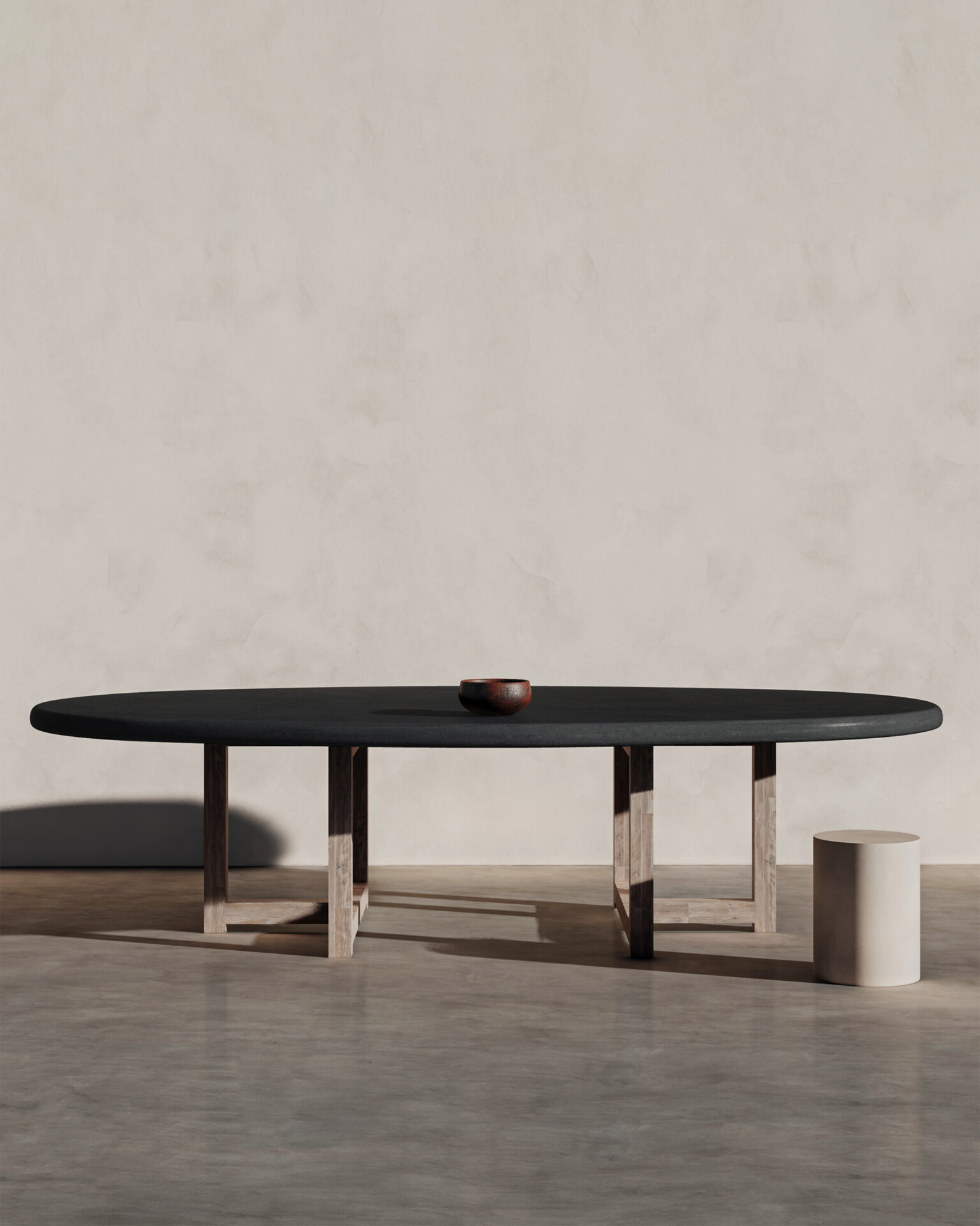 Studio Straf_Oval Dining Table with Wooden Legs_Case Goods_Studio Fenice_(1)