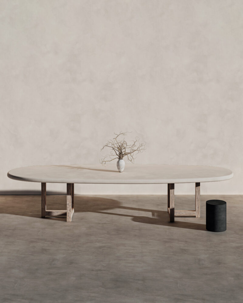 Studio Straf__Oval Dining Table Long with Wooden Legs_Case Goods_Studio Fenice_
