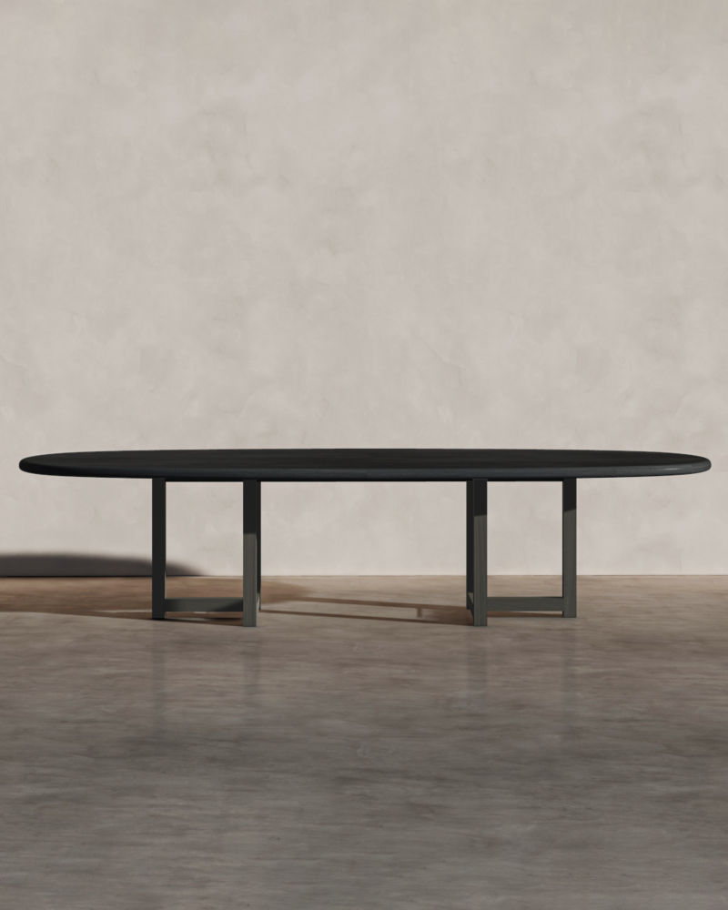 Oval Dining Table with Wooden Legs — Studio Fenice