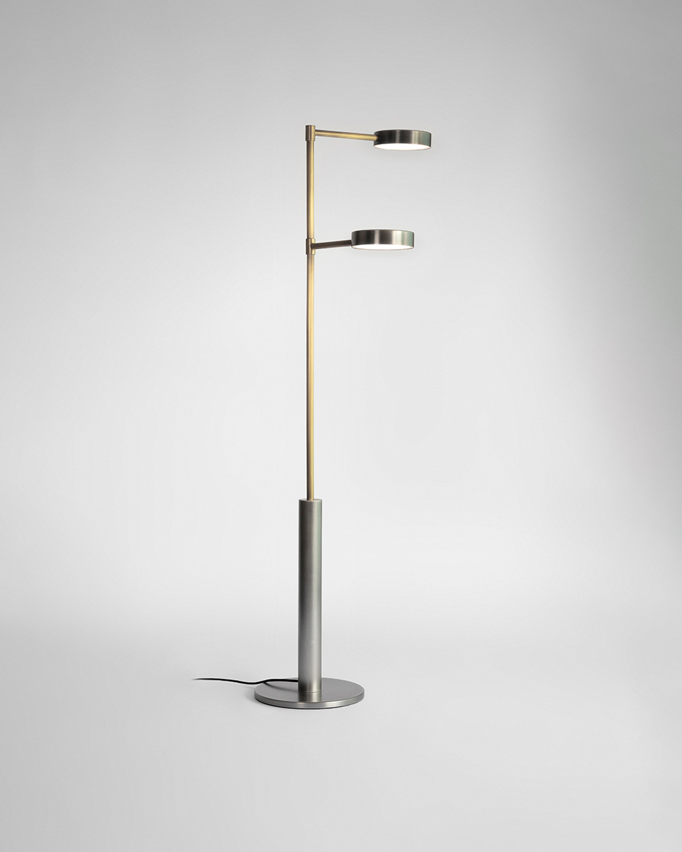Square in Circle_Two Cylinders Floor Lamp_Lighting_Studio Fenice_1